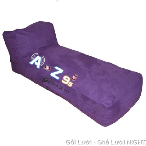 Gối lười hạt xốp kiểu giường lười GL036 phối màu Xám - Đen (Chất liệu Nhung lạnh hàn quốc)